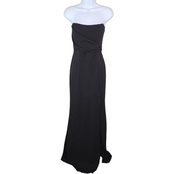 Windsor Black Kaia Strapless High Slit Formal Evening Dress Size Large - Picture 3 of 11